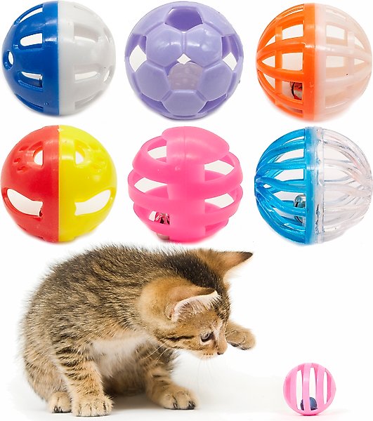 Show full view: Fashion's Talk 12 Piece Plastic Ball Cat Toys slide 1 of 7