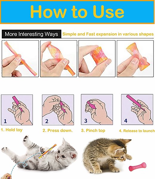 Show full view: Fashion's Talk 49 Piece Catnip Bag, Mesh Tubes, Springs Cat Toys slide 4 of 8