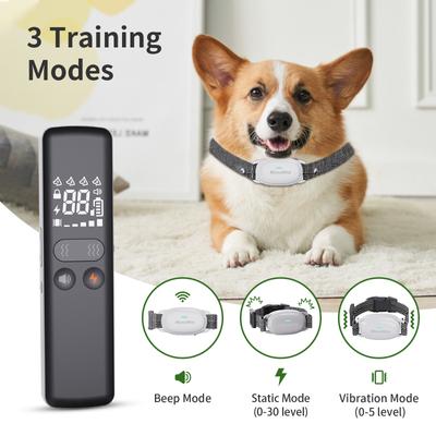Show full view: Mimofpet E1 Rechargeable Electronic Dog Training Collar slide 2 of 9