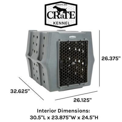Show full view: Dakota 283 Rough & Tough Economy Dog Kennel, Coyote Granite, Medium slide 6 of 7