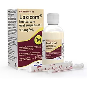 Meloxicam (Generic) Oral Suspension for Dogs, 1.5 mg/mL, 100-mL
