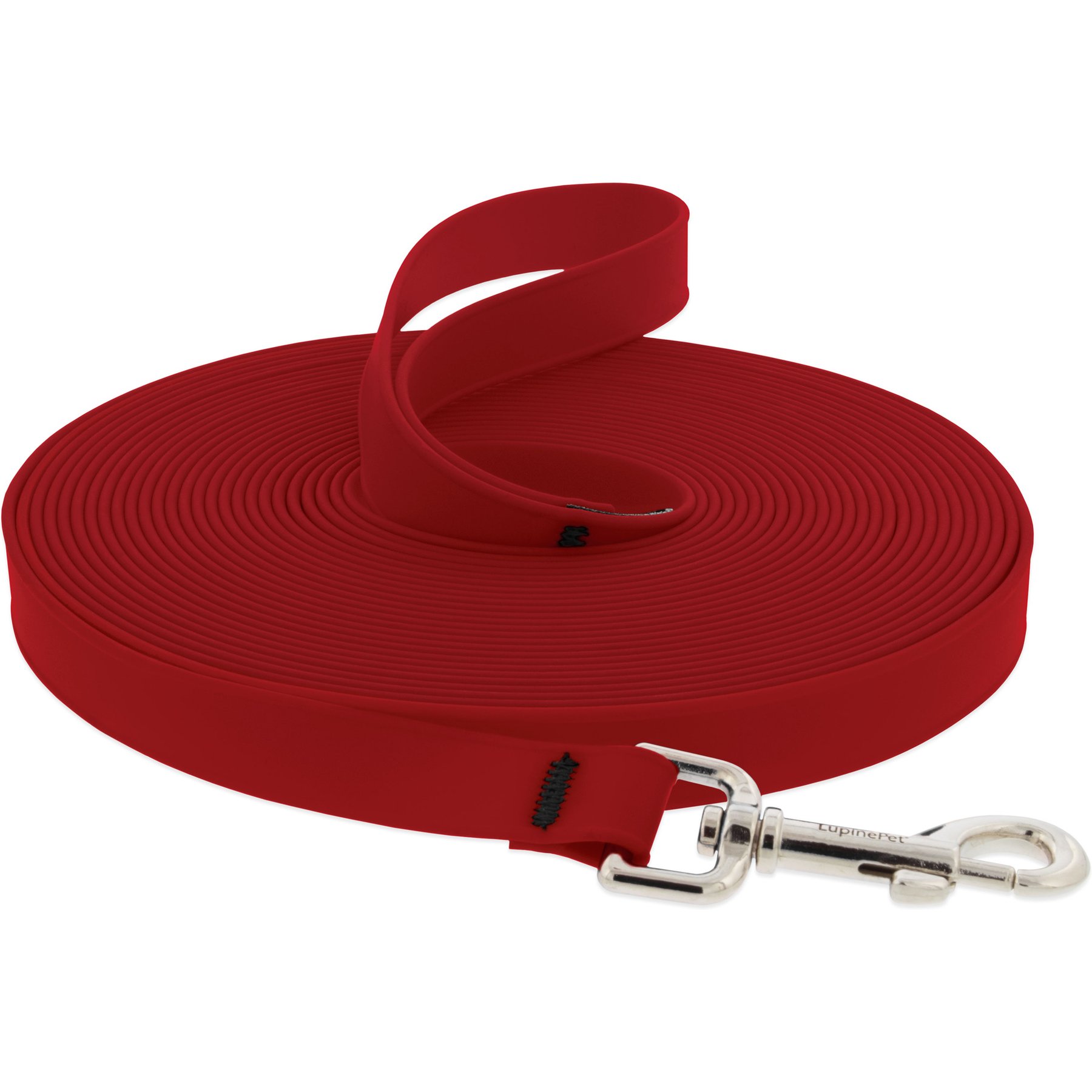 LupinePet Waterproof BioThane Dog Training Leash, 15-ft long, 3/4-in wide, Brick Red, 15-ft long, Standard