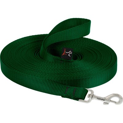 LupinePet LupinePet Basic Solid Dog Training Leash, 15-ft long, 3/4-in wide, Green, 15-ft long, Standard
