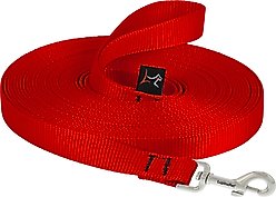 LupinePet Basic Solid Dog Training Leash, 30-ft long, 3/4-in wide, Red, 30-ft long, Standard