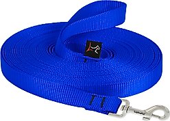 LupinePet Basic Solid Dog Training Leash, 30-ft long, 3/4-in wide, Blue, 30-ft long, Standard