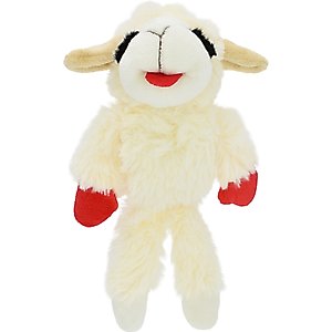 Multipet Lambchop Standing Floppy Dog Toy, White, 7-in