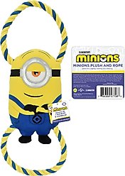 Multipet Minion Stuart Double Tug Dog Toy, Yellow, 16-in