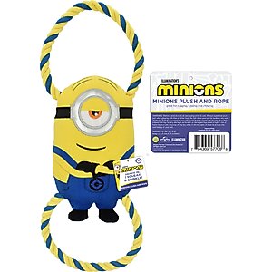 Multipet Minion Stuart Double Tug Dog Toy, Yellow, 16-in