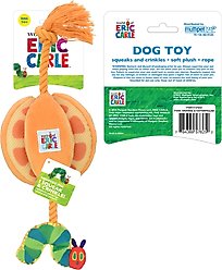 Multipet Eric Carle Caterpillar Dog Toy, Orange, 15-in