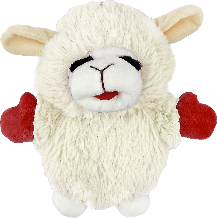 Multipet Lambchop Standing Floppy Dog Toy, White, 7-in