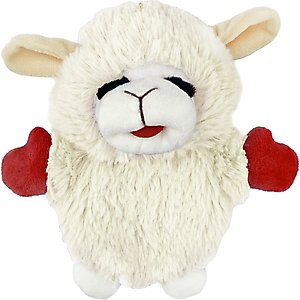 Multipet Lambchop Crinkle Dog Toy, White, 6-in