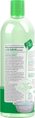 Show full view: TropiClean Fresh Breath Dental Water Additive for Dogs, 33.8-fl oz bottle slide 5 of 12