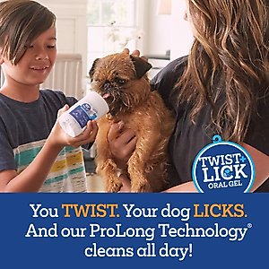 Vetality Brush Free Twist & Lick Peanut Butter Flavored Dental Gel for Dogs, 2-fl oz bottle