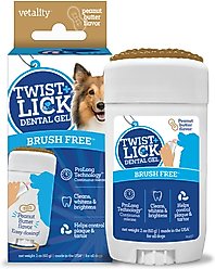 Vetality Brush Free Twist & Lick Peanut Butter Flavored Dental Gel for Dogs, 2-fl oz bottle