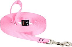 LupinePet Basic Solid Dog Training Leash, 15-ft long, 1/2-in wide, Pink, 15-ft long, Standard