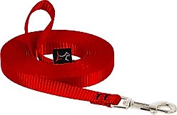 LupinePet Basic Solid Dog Training Leash, 15-ft long, 1/2-in wide, Red, 15-ft long, Standard