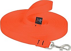 LupinePet Basic Solid Dog Training Leash, 15-ft long, 3/4-in wide, Blaze Orange, 15-ft long, Standard slide 1 of 4