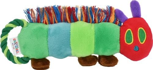 Show full view: Multipet Eric Carle Hungry Caterpillar Tug Dog Toy, Multicolor, 9-in slide 2 of 2