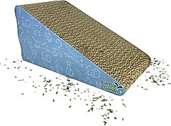 Multipet Catnip Garden Scratcher Wedge Cat Toy, Brown, 6-in