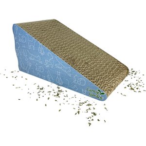 Multipet Catnip Garden Scratcher Wedge Cat Toy, Brown, 6-in