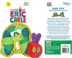 Multipet Eric Carle Caterpillar Flattie Dog Toy, Multicolor, 7-in
