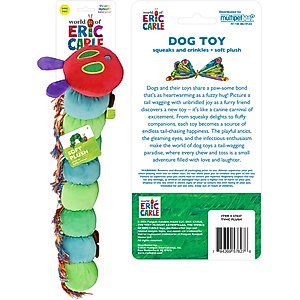 Multipet Eric Carle Hungry Caterpillar Dog Toy, Multicolor, 18-in