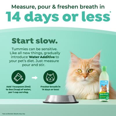 Show full view: TropiClean Fresh Breath Dental Water Additive for Cats, 8-fl oz bottle slide 7 of 12