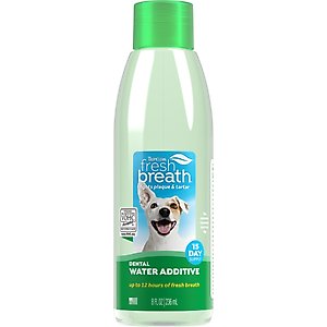 TropiClean Fresh Breath Dental Water Additive for Dogs, 8-fl oz bottle