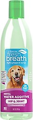 TropiClean Fresh Breath Dental Water Additive for Dogs Plus Hip & Joint, 16-fl oz bottle