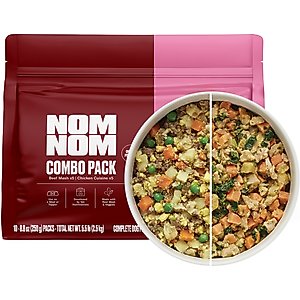 Nom Nom Freshly-Made Adult Grain-Free Combo Beef Mash & Chicken Cuisine Frozen Dog Food, 8.8-oz pouch, case of 10