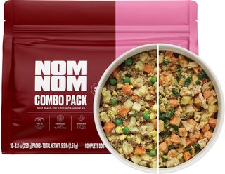 Nom Nom Freshly-Made Adult Grain-Free Combo Beef Mash & Chicken Cuisine Frozen Dog Food, 8.8-oz pouch, ...