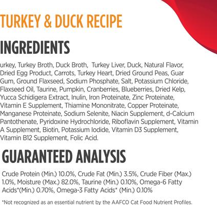 Show full view: Nulo Freestyle Minced Salmon & Turkey, Minced Beef & Mackerel, Minced Turkey & Duck Grain-Free Variety Pack Canned Cat Food, 3-oz can, case of 12 slide 8 of 12