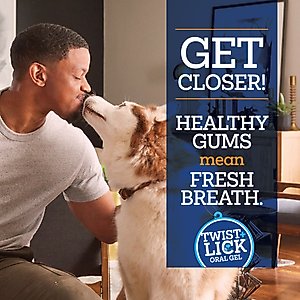 Vetality Brush Free Twist & Lick Peanut Butter Flavored Dental Gel for Dogs, 2-fl oz bottle
