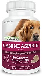 Vetality Canine Aspirin for Dogs, 120 count