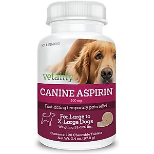 Vetality Canine Aspirin for Dogs, 120 count