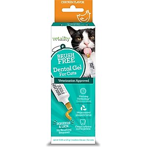 Vetality Brush Free Oral Gel Dental Care for Cats, 0.88-fl oz bottle