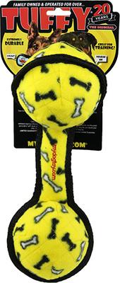 Show full view: Tuffy's Ultimate 2 Ball Tug Bone Dog Toy, Yellow slide 5 of 6