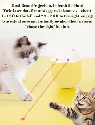 Show full view: EYS SpinChase Roly-Poly Wobble Double Laser Cat Toy slide 2 of 10