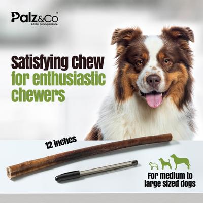 Show full view: Palz&Co Moodog 12-inch Beef Thick Bully Sticks Dog Treats, 25 count slide 7 of 10