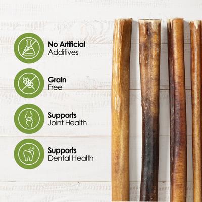 Show full view: Palz&Co Moodog 12-inch Beef Thick Bully Sticks Dog Treats, 25 count slide 6 of 10