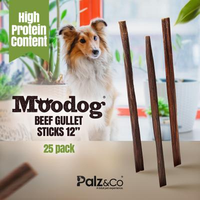 Show full view: Palz&Co Moodog 12-inch Beef Gullet Sticks Dog Treats, 25 count slide 4 of 10
