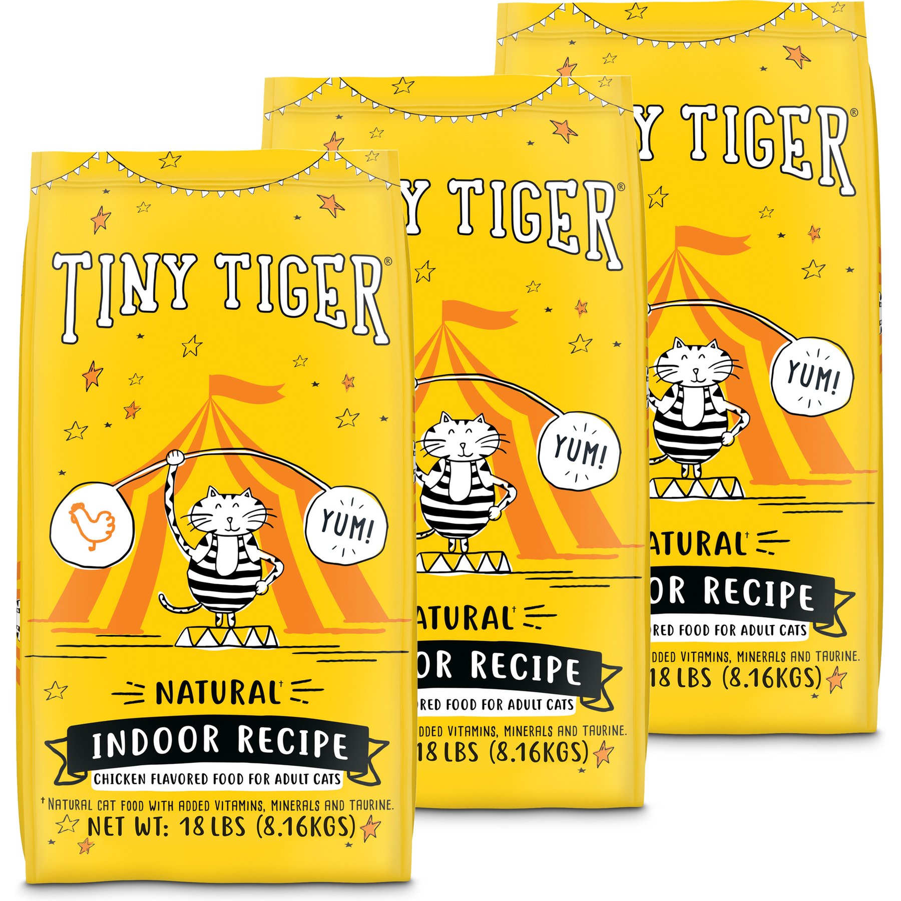 Tiny Tiger Natural Indoor Recipe Chicken Flavor Dry Cat Food, 54-lb bundle