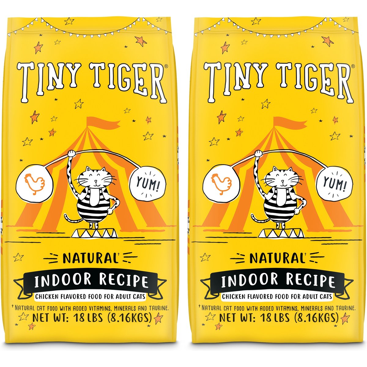Tiny Tiger Natural Indoor Recipe Chicken Flavor Dry Cat Food, 36-lb bundle
