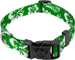 Country Brook Design Deluxe Hawaiian Dog Collar, Kelly Green, Large