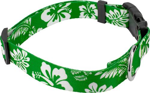 Show full view: Country Brook Design Deluxe Hawaiian Dog Collar, Kelly Green, Large slide 6 of 8