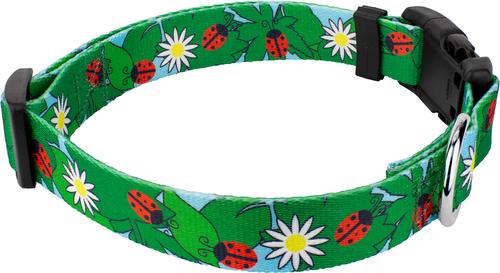 Show full view: Country Brook Design Deluxe Ladybug Picnic Dog Collar, Small slide 5 of 7