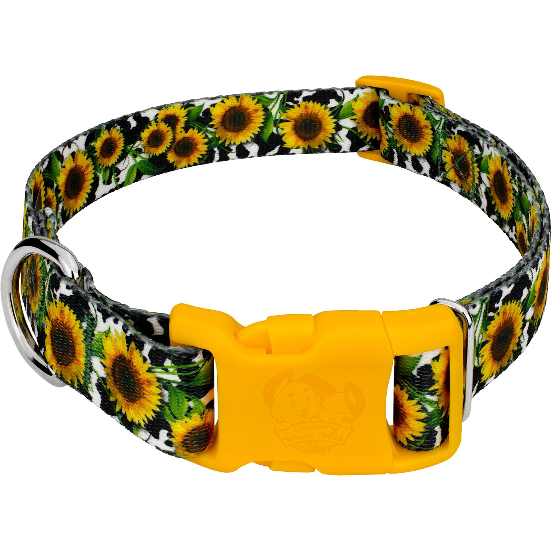 Country Brook Design Deluxe Dairy Fields Dog Collar, Large