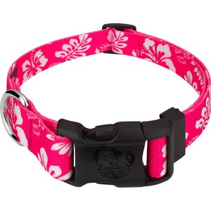 Country Brook Design Deluxe Hawaiian Dog Collar, Pink, Medium