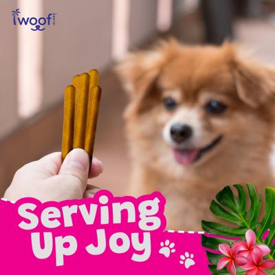 Show full view: Woof Island Adult Kalua Pork Rolls Natural Dog Chew Treats, 6-oz bag, 7 count slide 8 of 9