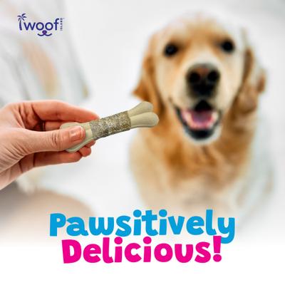 Show full view: Woof Island Adult Coconut Mango Bones with Fish Natural Dog Chew Treats, 4.6-oz bag, 2 count slide 9 of 9